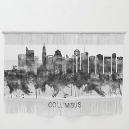 Columbus Ohio skyline BW Wall Hanging | Columbusart, Painting, Landscape, Print, Bw, America, Usa, Downtown, Architecture, Modern 