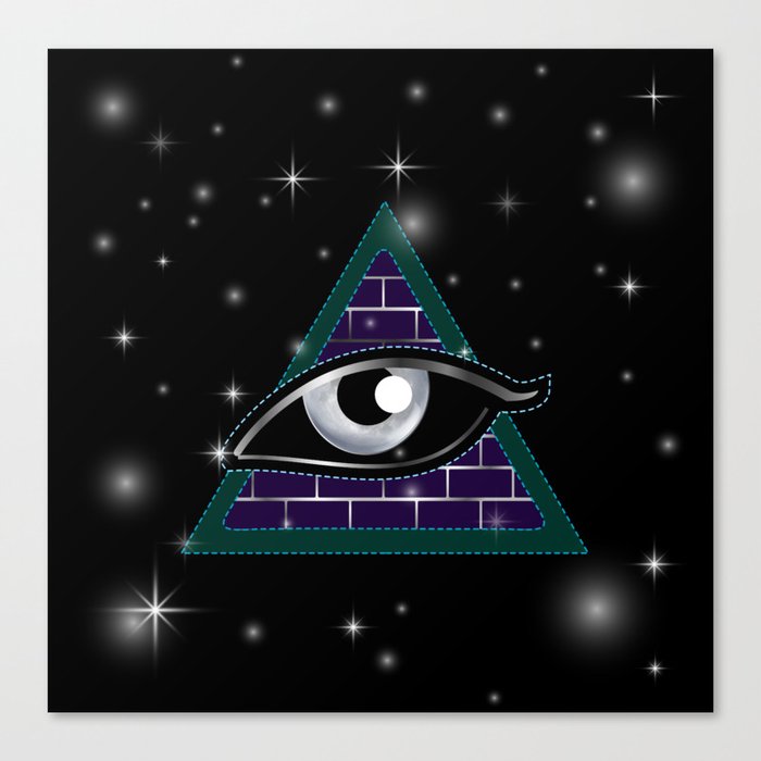 New World Order All seeing eye in delta triangle	 Canvas Print