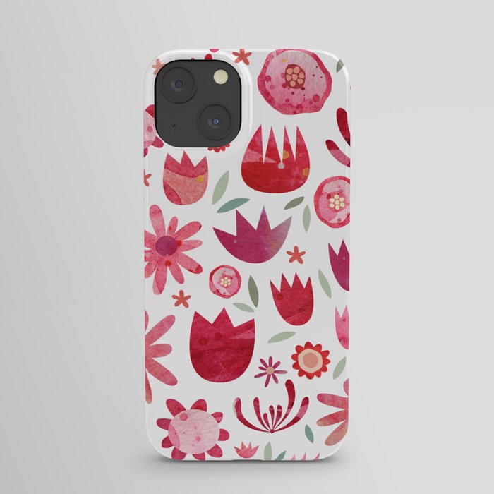 Summer Flowers Watercolor iPhone Case