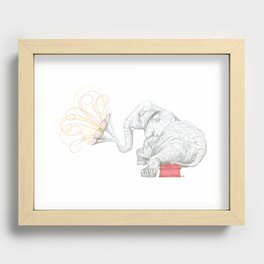 One Elephant Band Recessed Framed Print