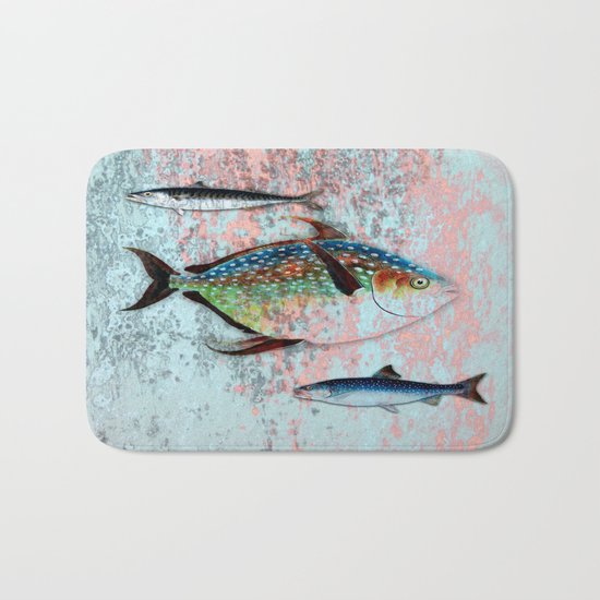 Into the Deep, Ocean Swimming Fish Bath Mat