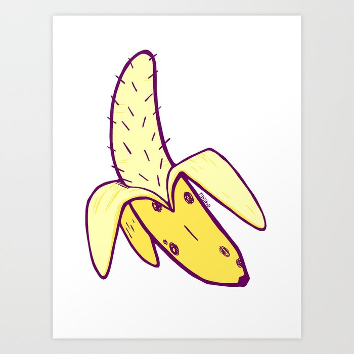 Cartoon banana posters for the wall • posters facial, banana, kids