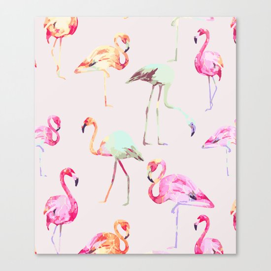 Flamingo Formation #society6 Canvas Print