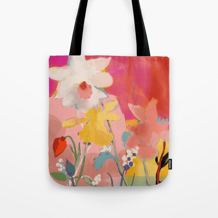 blooming abstract pink Tote Bag