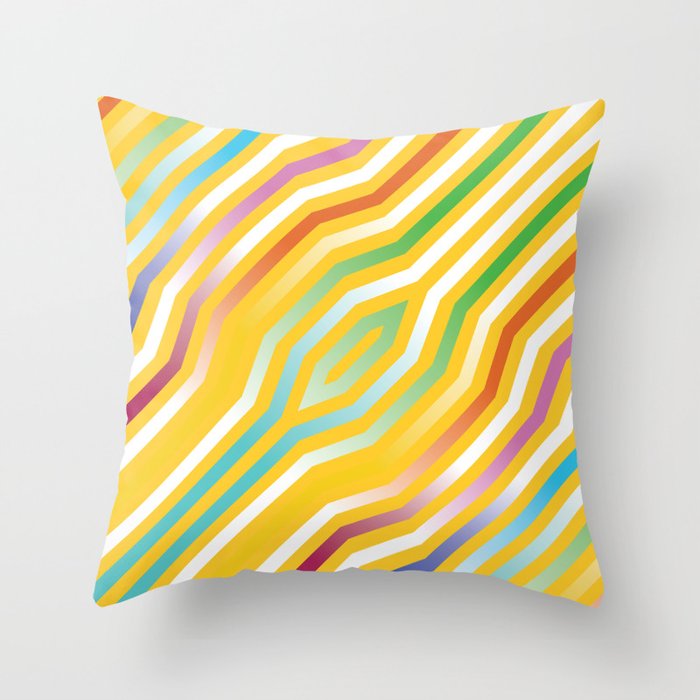 Symmetric diagonal stripes background 4 Throw Pillow