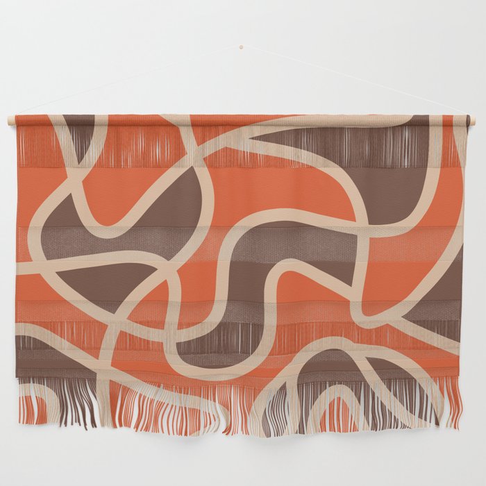 Messy Scribble Texture Background - Flame and Coffee Wall Hanging