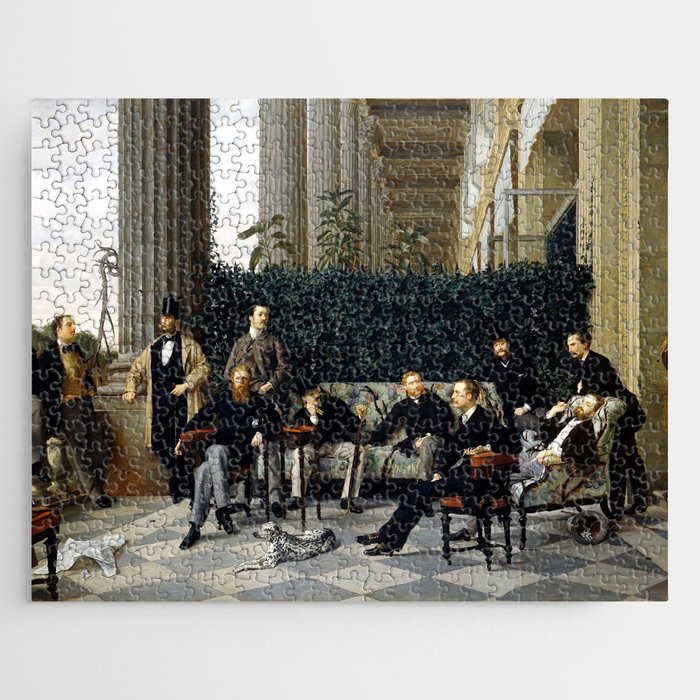 James Tissot The Circle of the Rue Royale Men's Club Jigsaw Puzzle