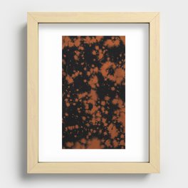 Distressed Bleached Rust on Black Fabric Recessed Framed Print