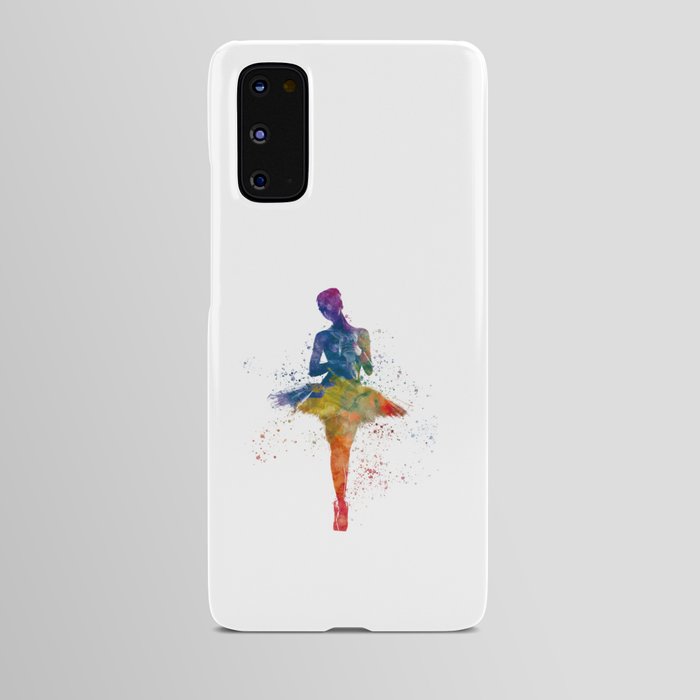 classical ballet dancer in watercolor Android Case