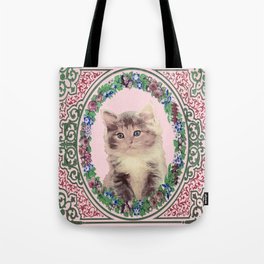 HOMEMADE PINK KITTY PATTERN Tote Bag