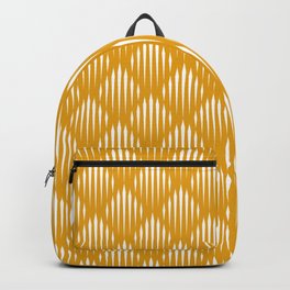 Mustard and White Abstract Pattern Backpack