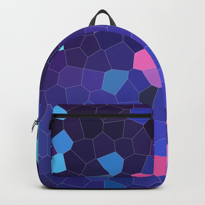 Mosaic in Blue, Turquoise and Pink Backpack
