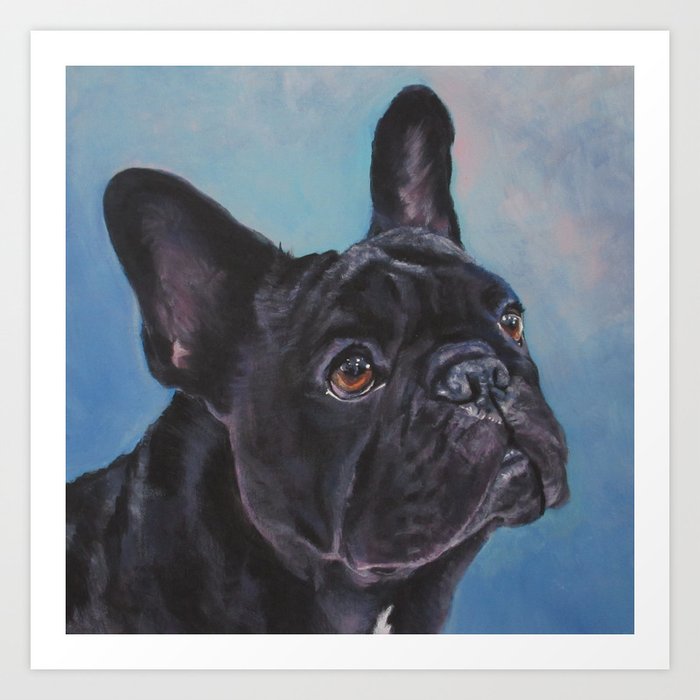french bulldog acrylic painting