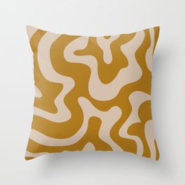 7 Abstract Swirl Shapes 220711 Valourine Digital Design Throw Pillow