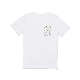 Succulents and Houseplants on white - repeat pattern T Shirt