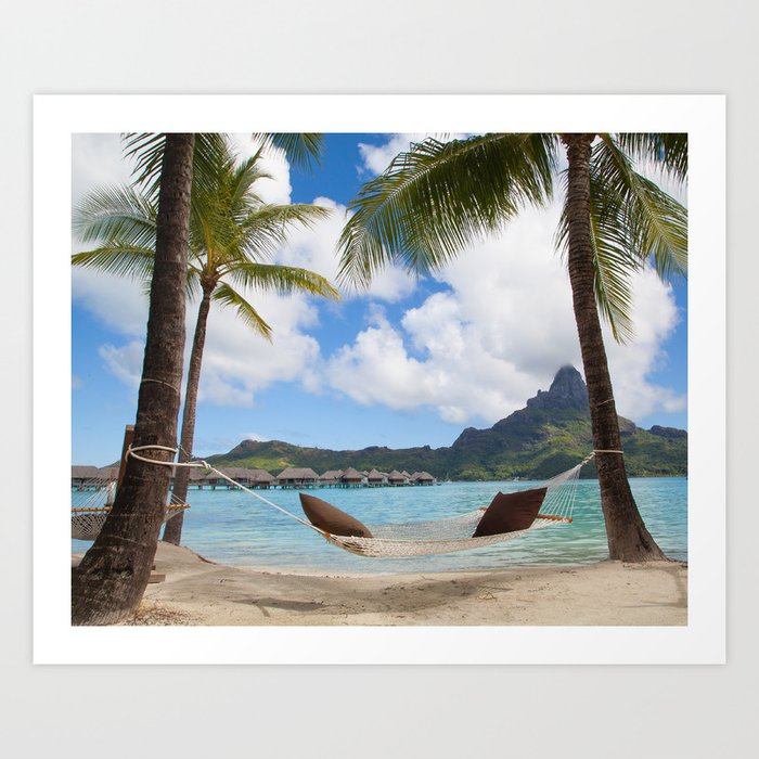 Bora Bora Photography - Tahiti - French Polynesia - Mt Otemanu - Beach - Overwater Bungalow - Fine A Art Print