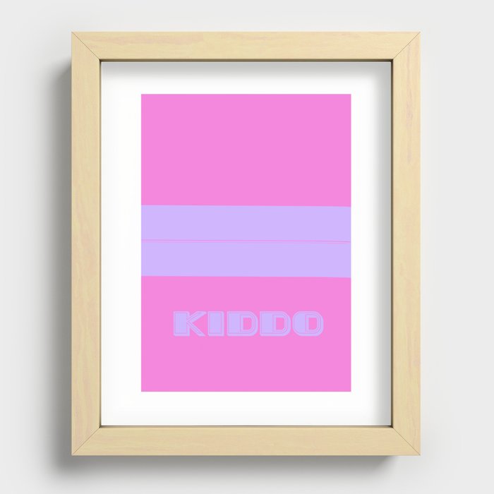 KIDDO NR9 | minimal pop art illustrations Recessed Framed Print