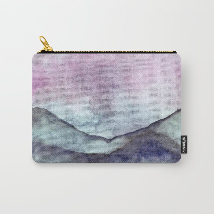 Purple Tone Landscape In Watercolor Carry-All Pouch