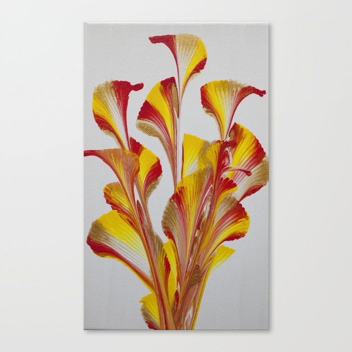 Red and yellow Lilies Canvas Print