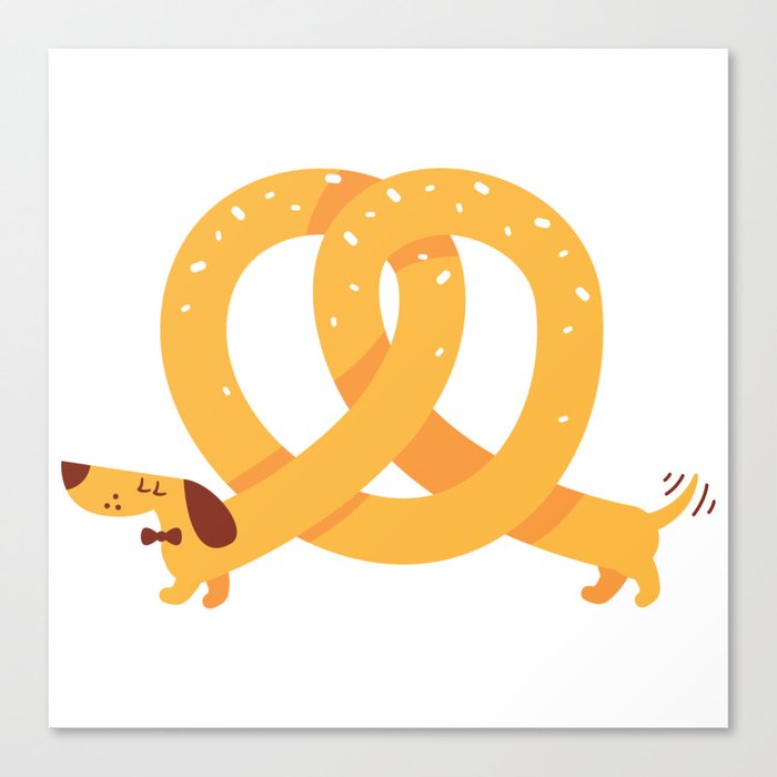 Pretzel Dog Canvas Print