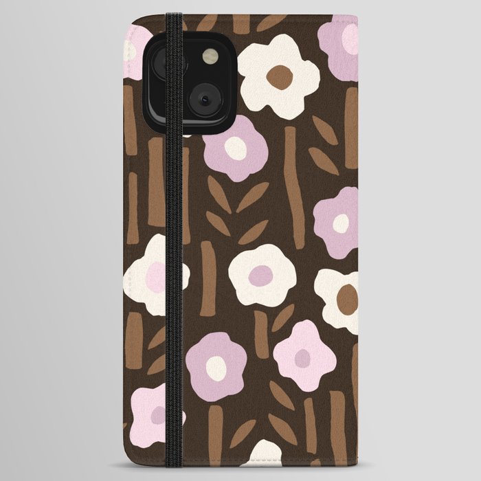 Poppy Flower Pattern iPhone Wallet Case