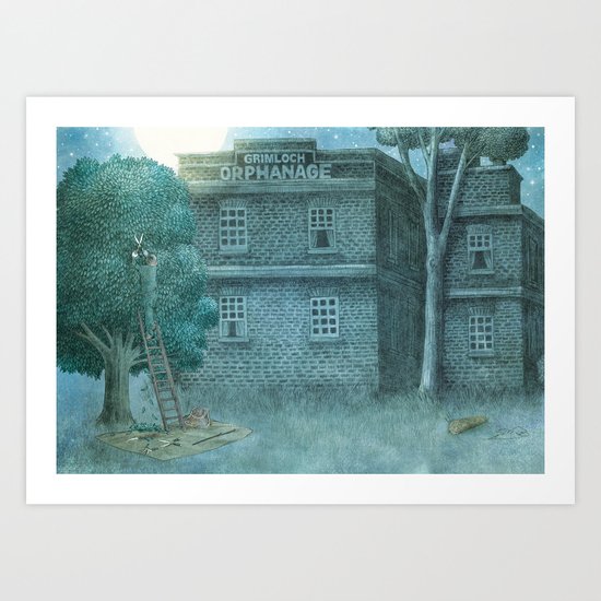 The Night Gardener - Title Page Art Print
