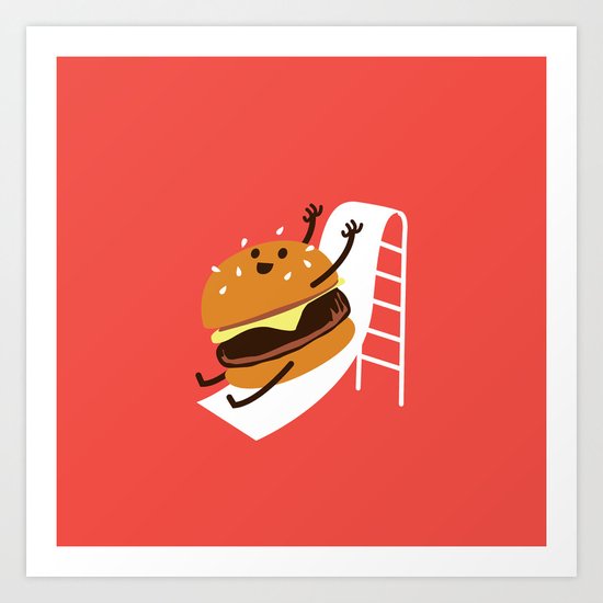 Slider Burger Art Print