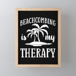 Beachcombing Sea Glass Beach Shelling Framed Mini Art Print
