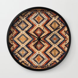 Traditional Vintage Southwestern Handmade Fabric Style Wall Clock