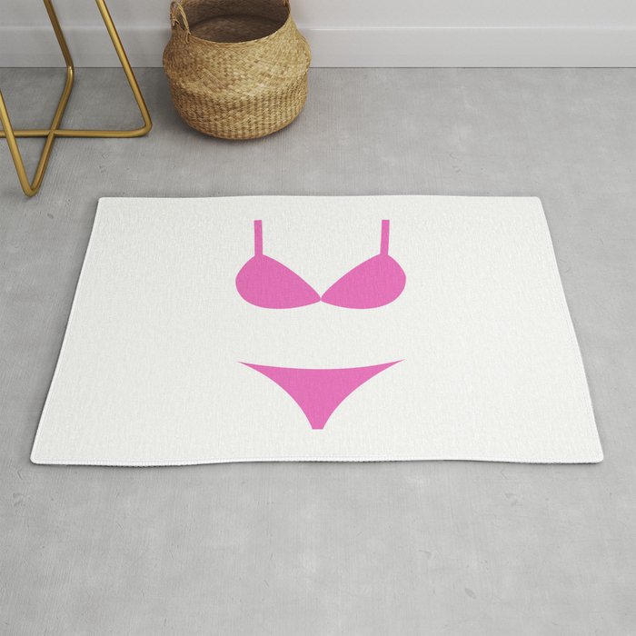 Pink Swimsuit For Beach Vacation Gifts Rug By Shawlinmohd Society6 Pink Swimsuit For Beach Vacation Gifts