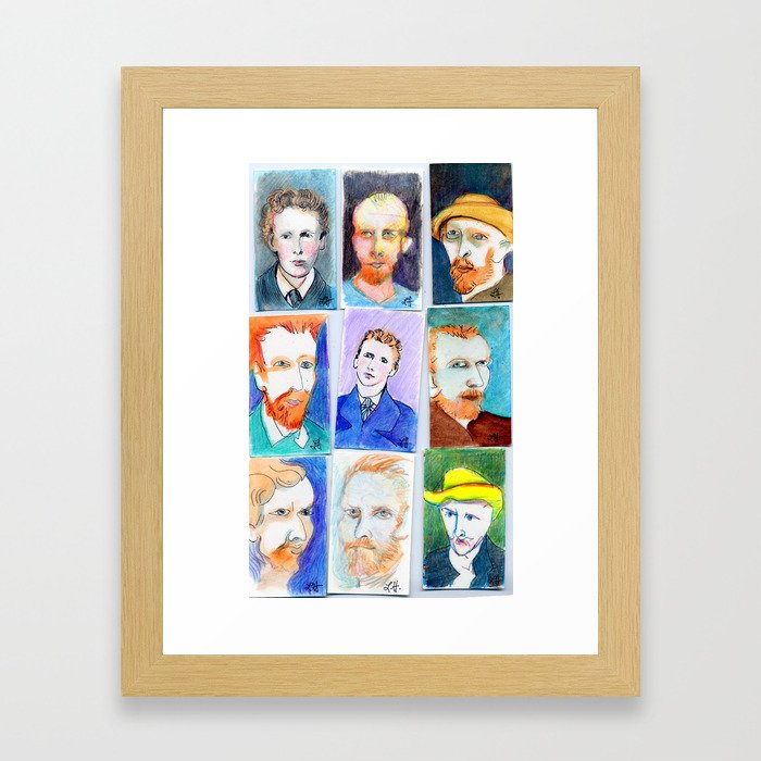Van Gogh's Self Portraits by Lynne Holyoke 3 Framed Art Print