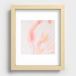 Blush Sunrise Marble Recessed Framed Print