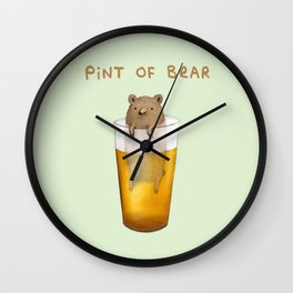 Pint of Bear Wall Clock