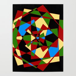Shattered Multi-Color Geometric Poster