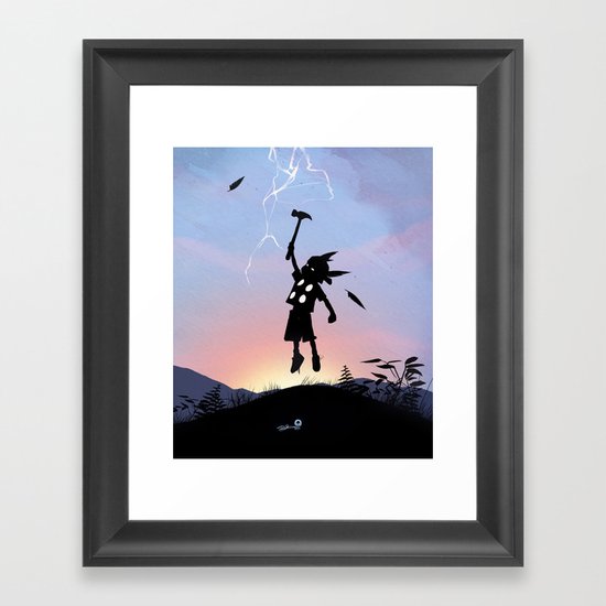 Thor Kid Framed Art Print
