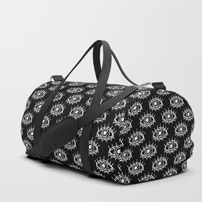 Eye of wisdom pattern - Black & White - Mix & Match with Simplicity of Life Duffle Bag