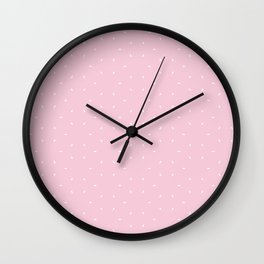Pink And White subtle pattern Wall Clock
