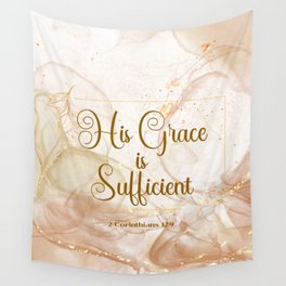 His Grace (Beige/Gold) Wall Tapestry