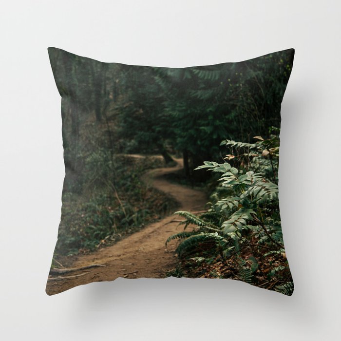 Forest Park Hiking Trail Throw Pillow