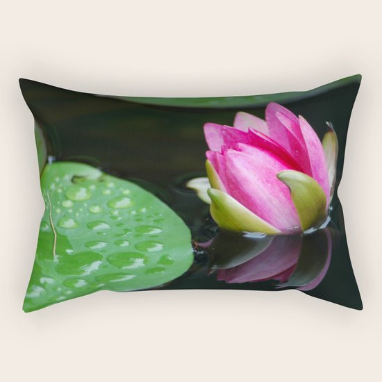 Water Lily Rectangular Pillow