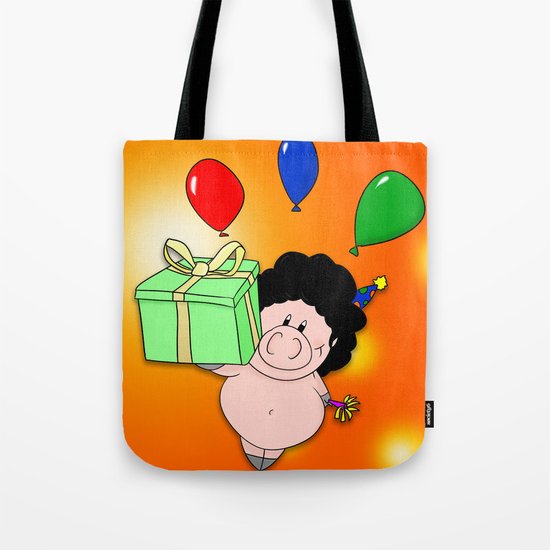 Birthday Pig Tote Bag