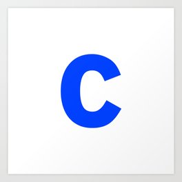 letter C (Blue & White) Art Print