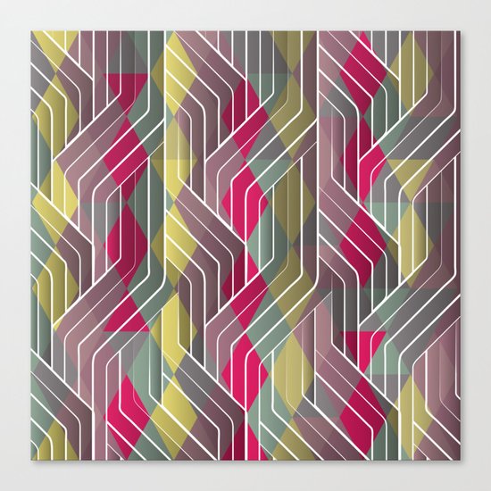 Decorative Pattern Triangles Canvas Print
