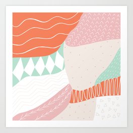 lena, patchwork quilt Art Print