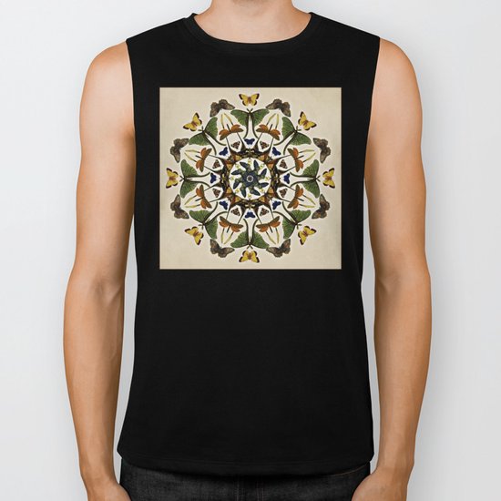Kaleidoscope with Wings Biker Tank