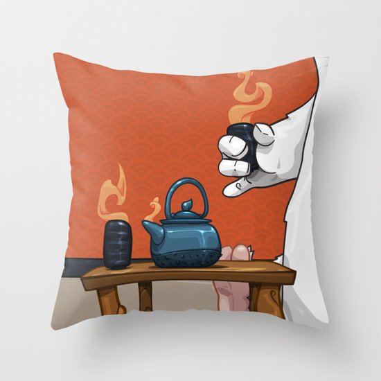 Tea for Three Throw Pillow