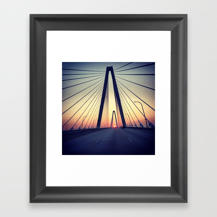 Charleston Bridge South Carolina  Framed Art Print