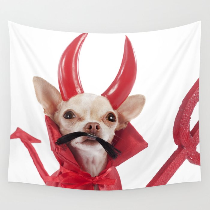 devil chihuahua Wall Tapestry