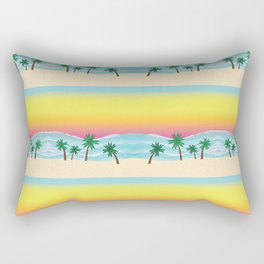 Sunset Beach Pattern Rectangular Pillow