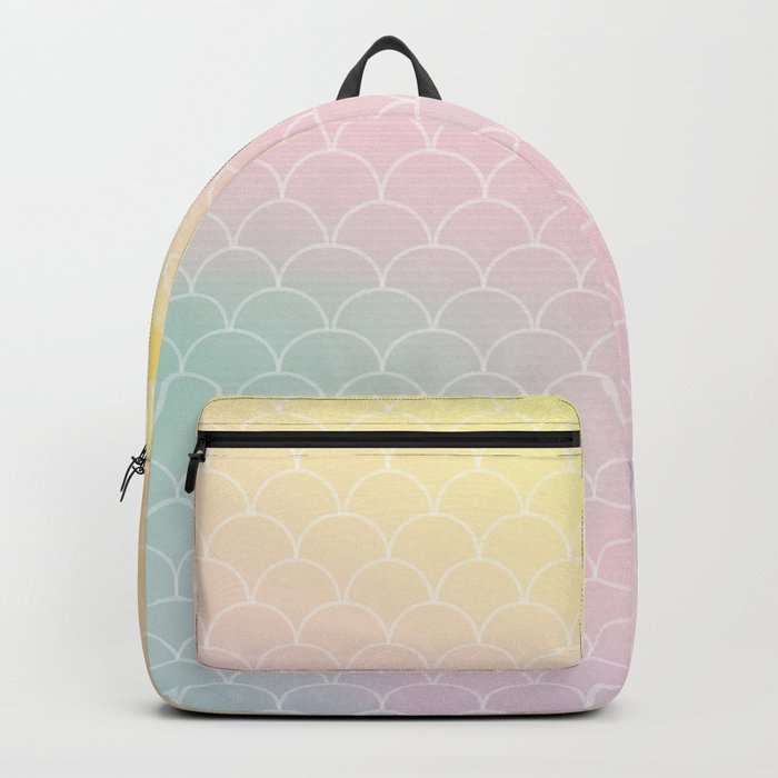 Relaxed Pastel Star Fish Rainbow Mermaid Background Backpack